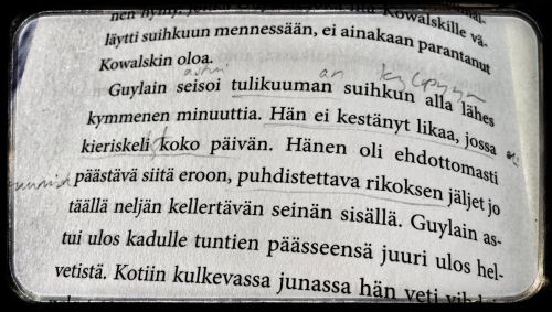 Ex-lukija sotkeutuu tekstin ja minun suhteeseen.